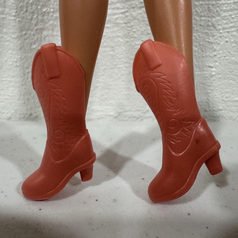 Vintage Barbie Red Cowboy Boots Western Cowgirl Doll Shoes Mattel Accessory
